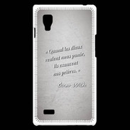 Coque LG Optimus L9 Dieux prières Gris Citation Oscar Wilde