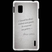 Coque LG Optimus G Dieux prières Gris Citation Oscar Wilde