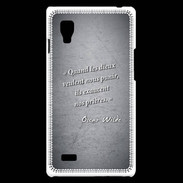 Coque LG Optimus L9 Dieux prières Noir Citation Oscar Wilde