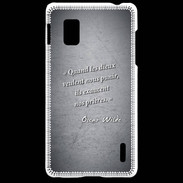 Coque LG Optimus G Dieux prières Noir Citation Oscar Wilde