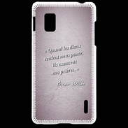 Coque LG Optimus G Dieux prières Rose Citation Oscar Wilde