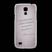 Coque Samsung Galaxy S4mini Dieux prières Rose Citation Oscar Wilde