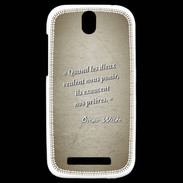Coque HTC One SV Dieux prières Sepia Citation Oscar Wilde