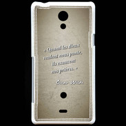Coque Sony Xperia T Dieux prières Sepia Citation Oscar Wilde