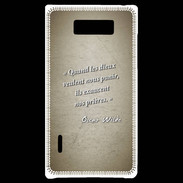 Coque LG Optimus L7 Dieux prières Sepia Citation Oscar Wilde