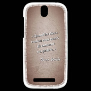 Coque HTC One SV Dieux prières Rouge Citation Oscar Wilde