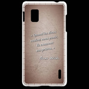 Coque LG Optimus G Dieux prières Rouge Citation Oscar Wilde