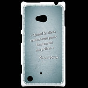 Coque Nokia Lumia 720 Dieux prières Turquoise Citation Oscar Wilde