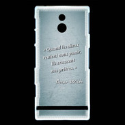 Coque Sony Xperia P Dieux prières Turquoise Citation Oscar Wilde