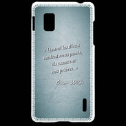 Coque LG Optimus G Dieux prières Turquoise Citation Oscar Wilde