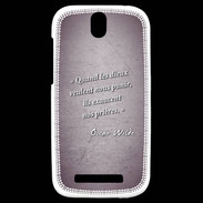 Coque HTC One SV Dieux prières Violet Citation Oscar Wilde