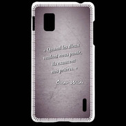 Coque LG Optimus G Dieux prières Violet Citation Oscar Wilde