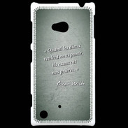 Coque Nokia Lumia 720 Dieux prières Vert Citation Oscar Wilde