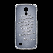Coque Samsung Galaxy S4mini Enfants parents Bleu Citation Oscar Wilde