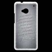 Coque HTC One Enfants parents Noir Citation Oscar Wilde