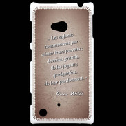 Coque Nokia Lumia 720 Enfants parents Rouge Citation Oscar Wilde