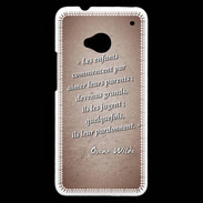 Coque HTC One Enfants parents Rouge Citation Oscar Wilde