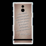 Coque Sony Xperia P Enfants parents Rouge Citation Oscar Wilde