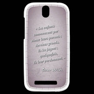 Coque HTC One SV Enfants parents Rose Citation Oscar Wilde