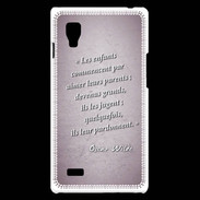 Coque LG Optimus L9 Enfants parents Rose Citation Oscar Wilde