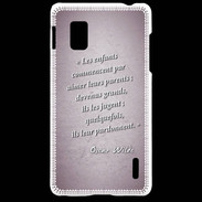 Coque LG Optimus G Enfants parents Rose Citation Oscar Wilde