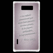 Coque LG Optimus L7 Enfants parents Rose Citation Oscar Wilde