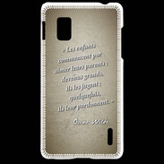 Coque LG Optimus G Enfants parents Sepia Citation Oscar Wilde