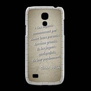 Coque Samsung Galaxy S4mini Enfants parents Sepia Citation Oscar Wilde