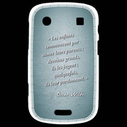 Coque Blackberry Bold 9900 Enfants parents Turquoise Citation Oscar Wilde