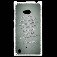 Coque Nokia Lumia 720 Enfants parents Vert Citation Oscar Wilde