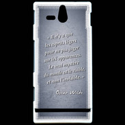 Coque Sony Xperia U Esprits légers Bleu Citation Oscar Wilde