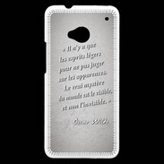 Coque HTC One Esprits légers Gris Citation Oscar Wilde