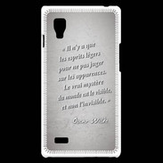 Coque LG Optimus L9 Esprits légers Gris Citation Oscar Wilde