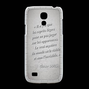 Coque Samsung Galaxy S4mini Esprits légers Gris Citation Oscar Wilde