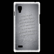Coque LG Optimus L9 Esprits légers Noir Citation Oscar Wilde