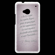 Coque HTC One Esprits légers Rose Citation Oscar Wilde