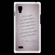 Coque LG Optimus L9 Esprits légers Rose Citation Oscar Wilde