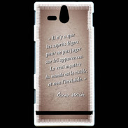 Coque Sony Xperia U Esprits légers Rouge Citation Oscar Wilde