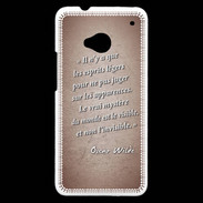 Coque HTC One Esprits légers Rouge Citation Oscar Wilde