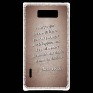 Coque LG Optimus L7 Esprits légers Rouge Citation Oscar Wilde