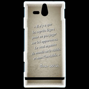 Coque Sony Xperia U Esprits légers Sepia Citation Oscar Wilde