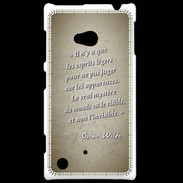 Coque Nokia Lumia 720 Esprits légers Sepia Citation Oscar Wilde