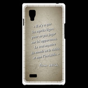 Coque LG Optimus L9 Esprits légers Sepia Citation Oscar Wilde
