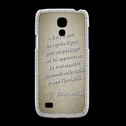 Coque Samsung Galaxy S4mini Esprits légers Sepia Citation Oscar Wilde