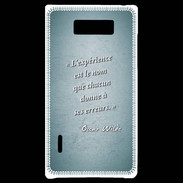 Coque LG Optimus L7 Esprits légers Turquoise Citation Oscar Wilde