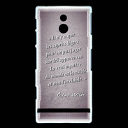 Coque Sony Xperia P Esprits légers Violet Citation Oscar Wilde
