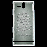 Coque Sony Xperia U Esprits légers Vert Citation Oscar Wilde
