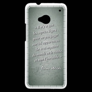Coque HTC One Esprits légers Vert Citation Oscar Wilde