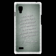 Coque LG Optimus L9 Esprits légers Vert Citation Oscar Wilde