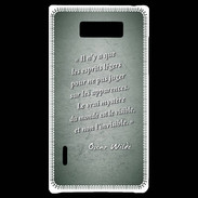 Coque LG Optimus L7 Esprits légers Vert Citation Oscar Wilde